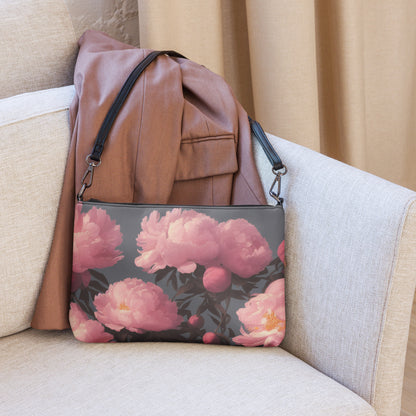 Vintage Flowers Crossbody Tote Bag