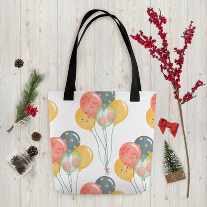 Balloon Bunch Printed Tote Bag