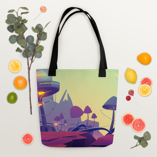 Mushroom Valley Printed Tote Bag