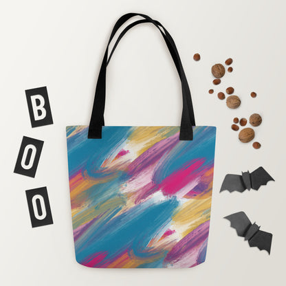 Azure Color Palette Printed Tote Bag