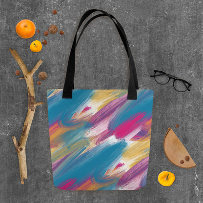 Azure Color Palette Printed Tote Bag