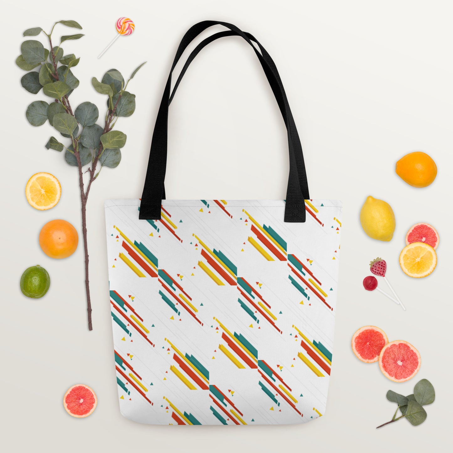 Slanting Shades Printed Tote Bag