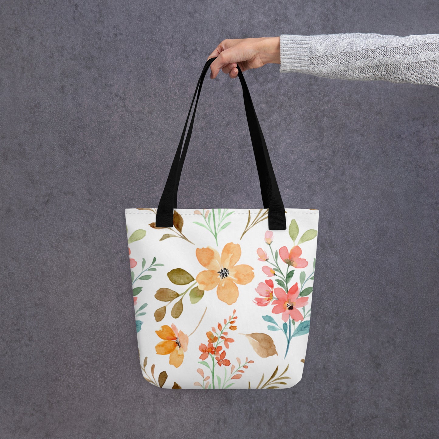 Spring Garden Printed Tote Bag