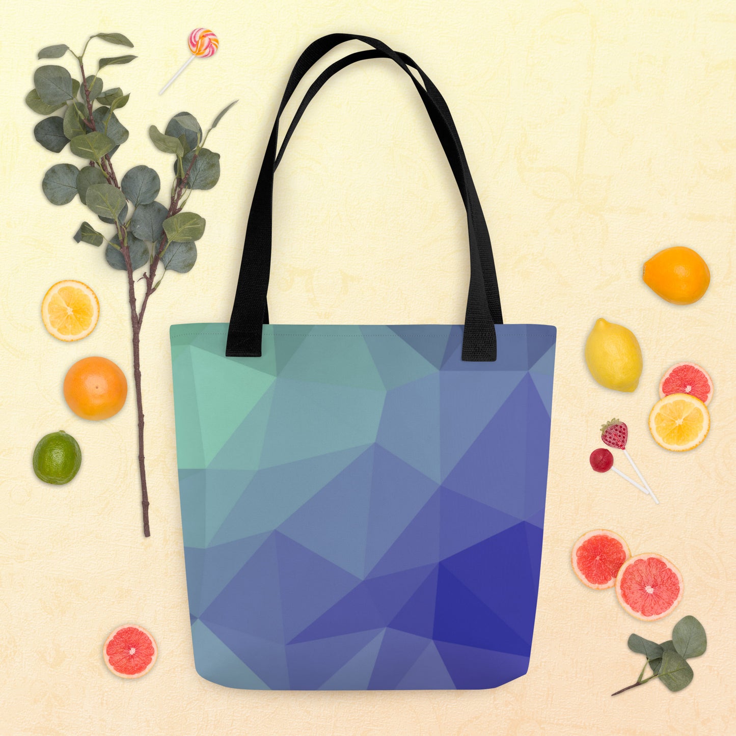 Geometrical Print Tote Bag