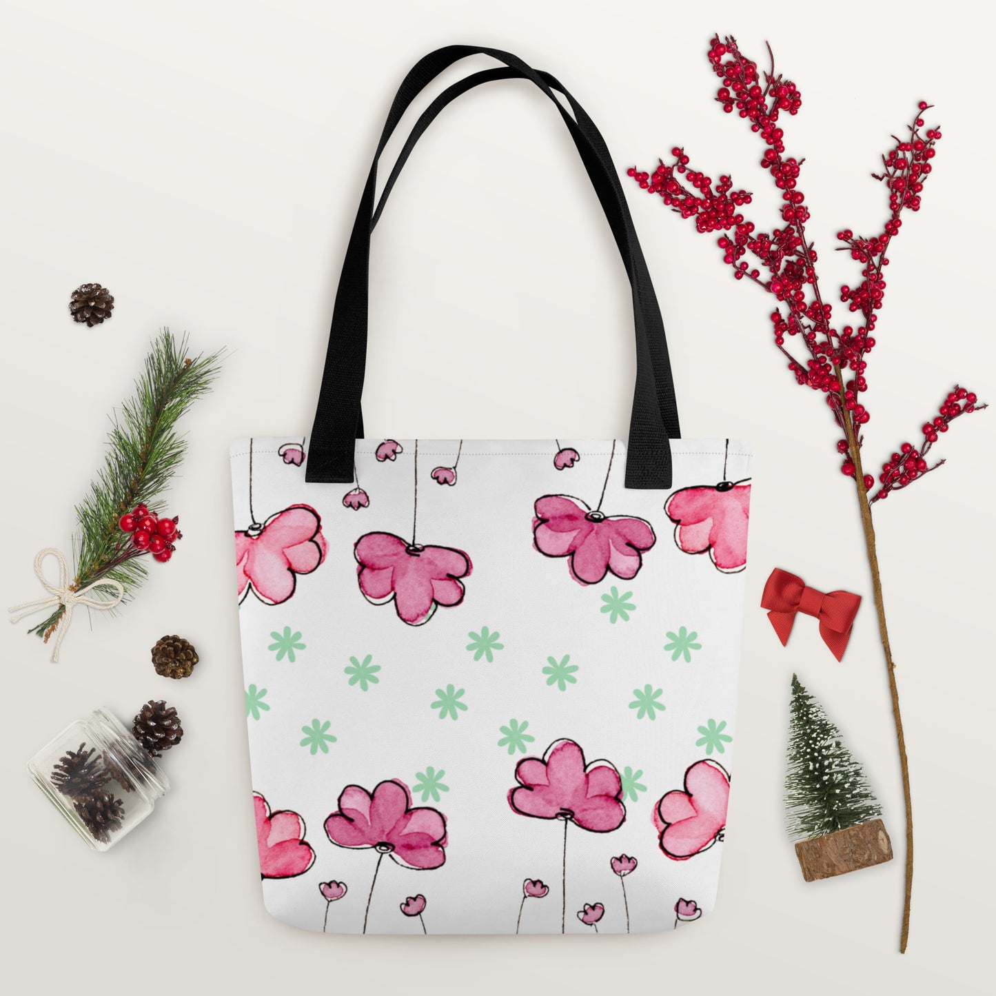 Gardenia Printed Tote Bag