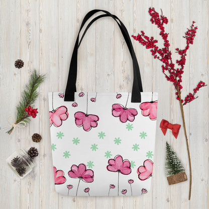 Gardenia Printed Tote Bag