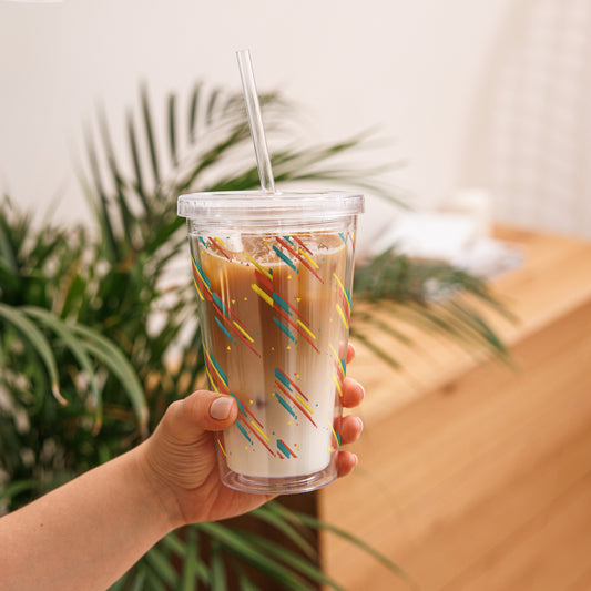 Slanted Shades Plastic Tumbler