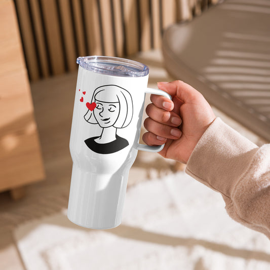 Lovely Kisses Travel Mug with a Handle