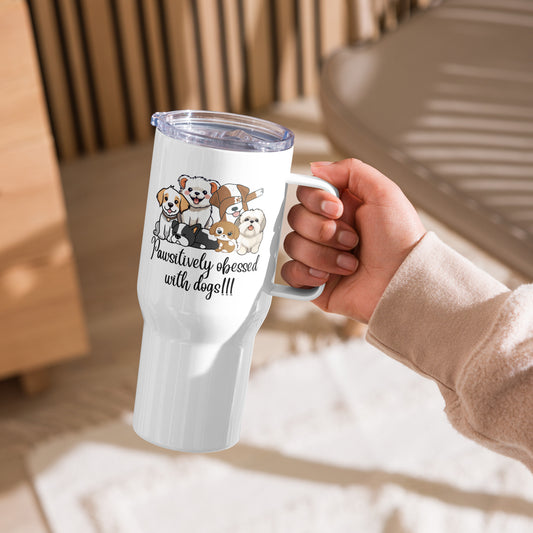 Pawsitively Dog Lovers Travel Mug with a Handle