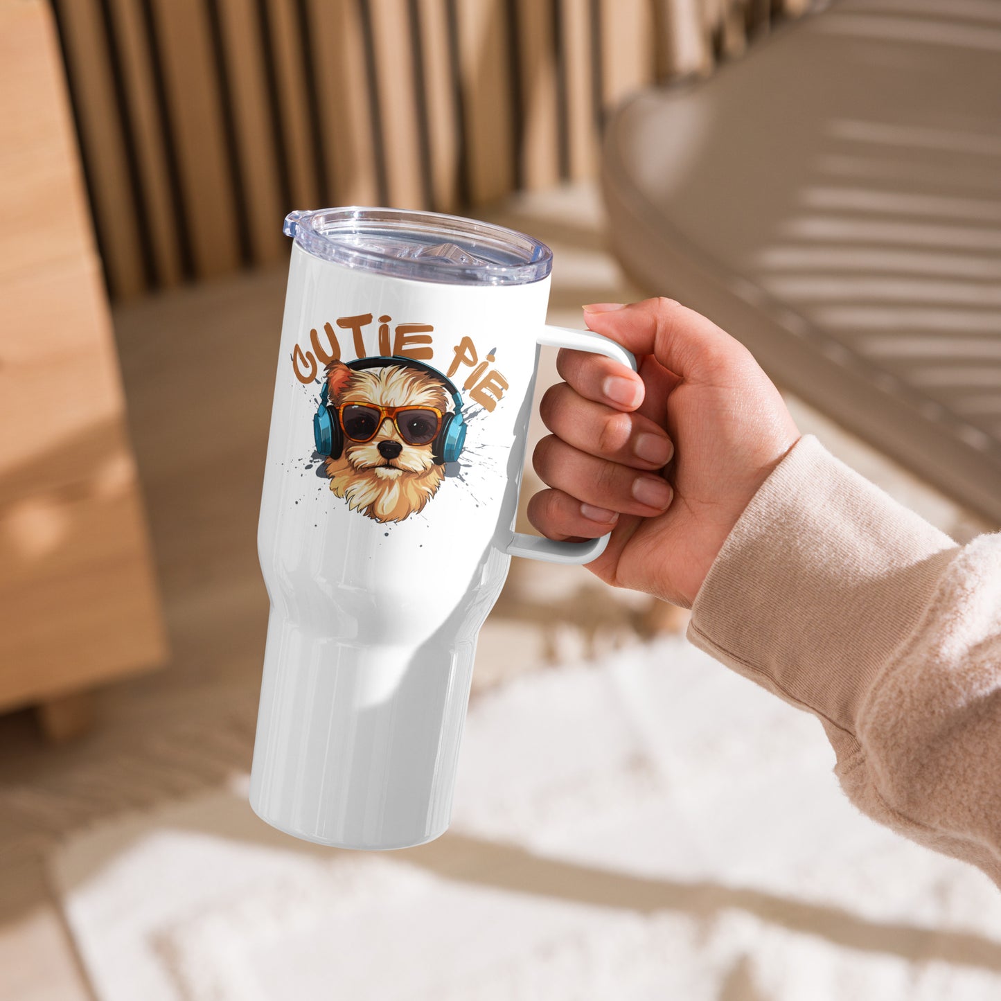 Cutie Pie Travel Mug with a Handle