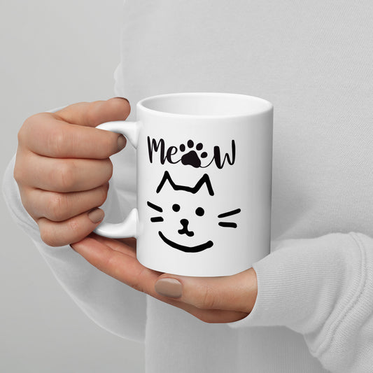 Meow Cat Drawing Mug