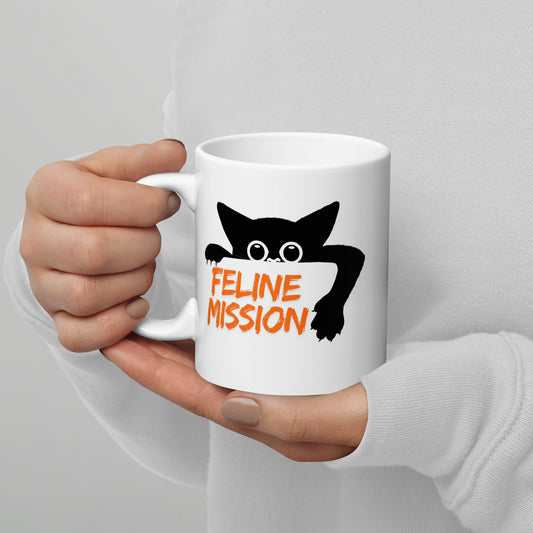 Feline Mission Glossy Mug