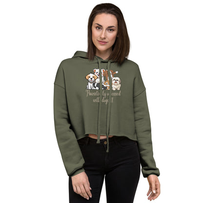 Pawsitively Dog Lovers Crop Hoodie