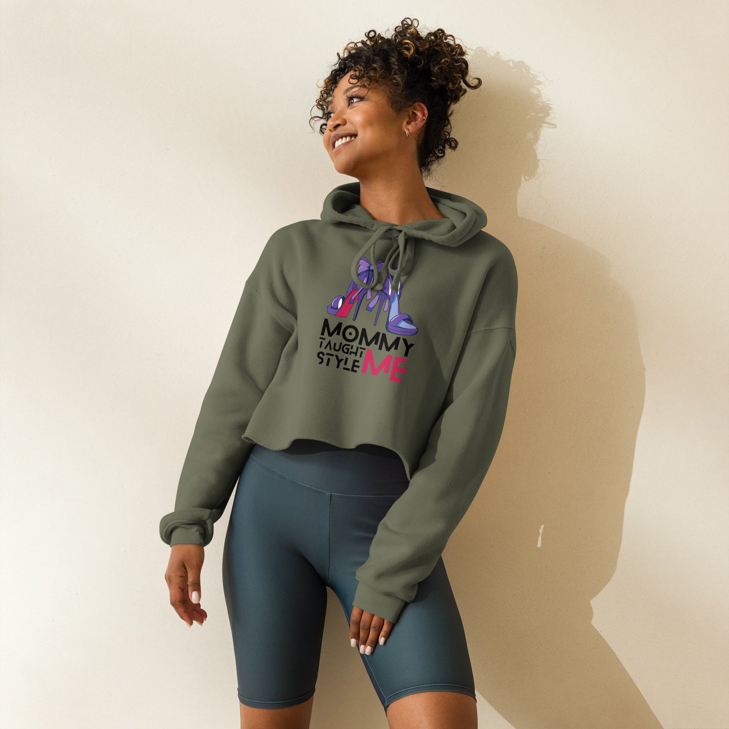 Mommy Taught Me Style Crop Hoodie