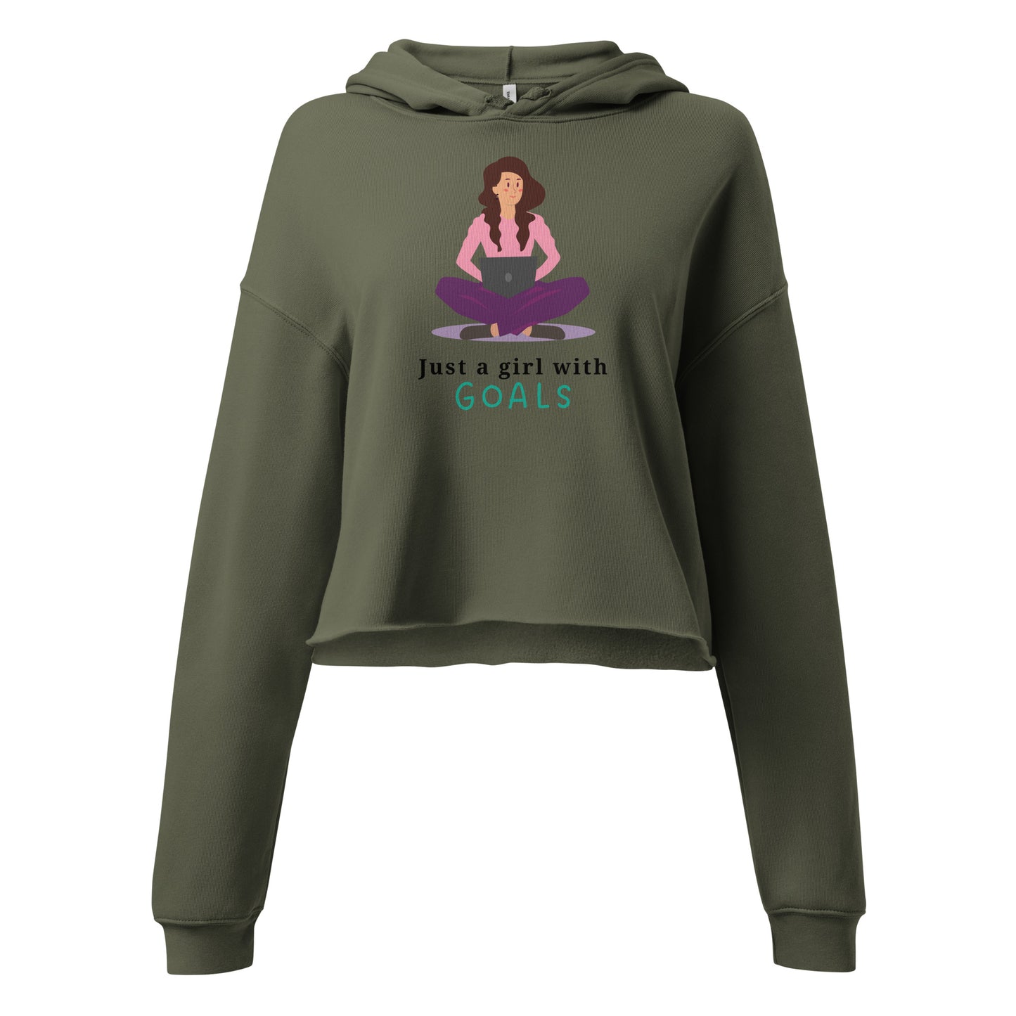 Girl With Goals Crop Hoodie