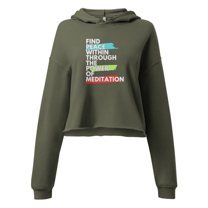 Power of Meditation Crop Hoodie