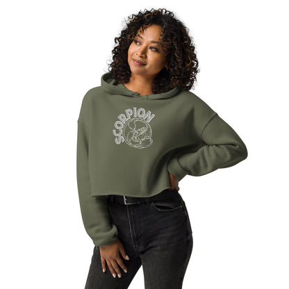 Scorpion Star Sign Crop Hoodie