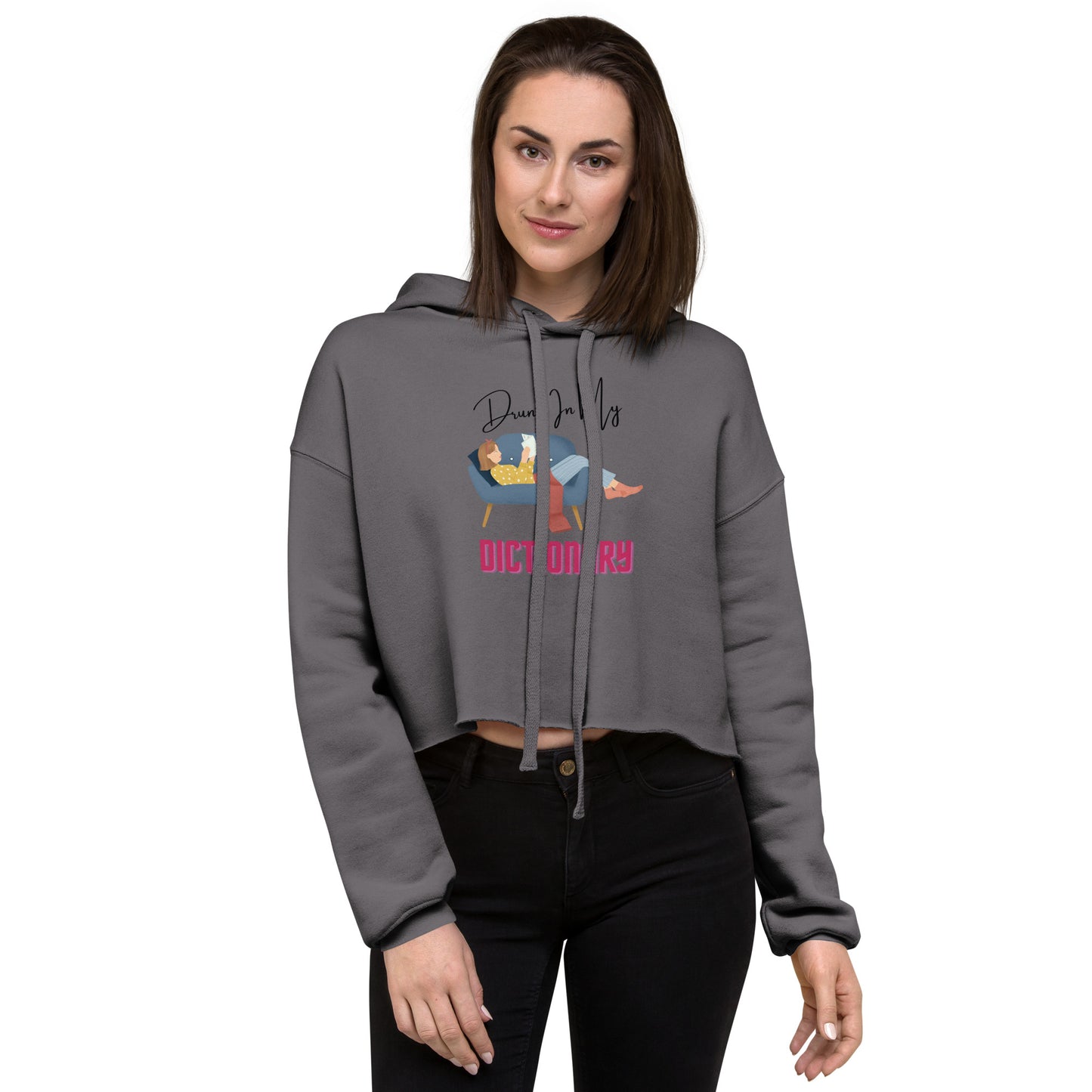 Drunk In Dictionary Crop Hoodie