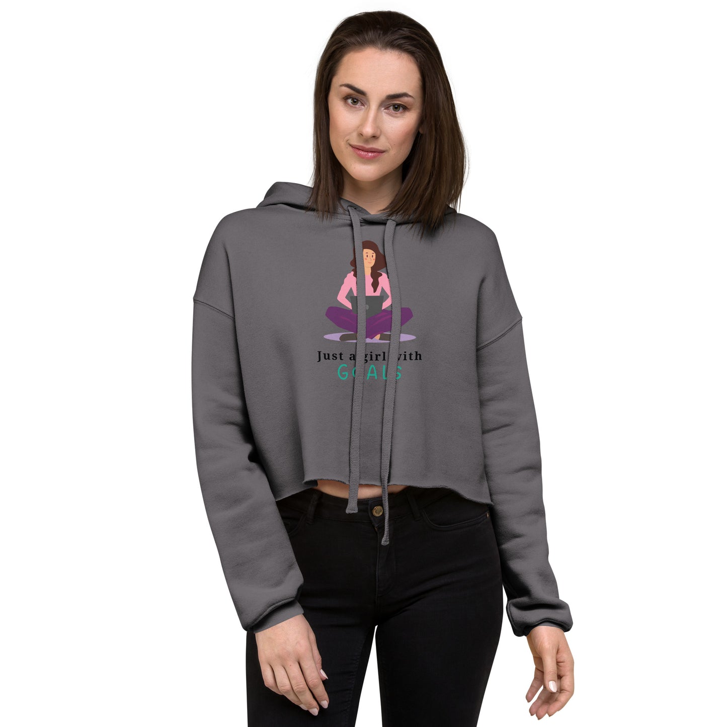 Girl With Goals Crop Hoodie