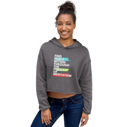 Power of Meditation Crop Hoodie